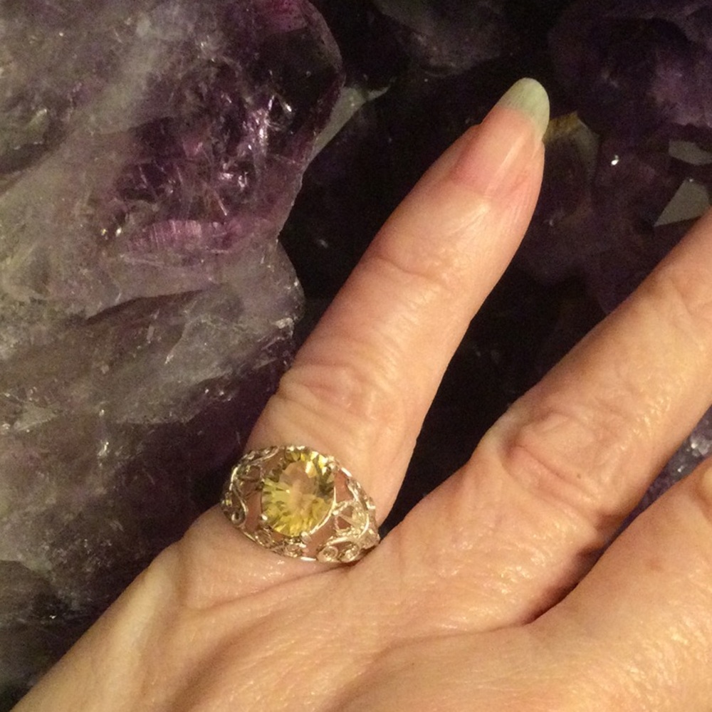 Genuine Golden Citrine Ring - Picture 8 of 15